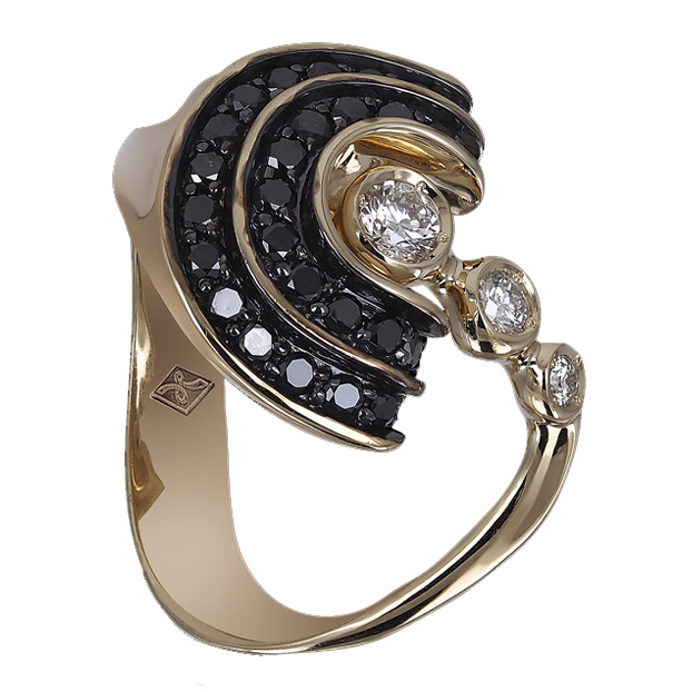 Кольцо, золото, бриллиант, R3020102-02